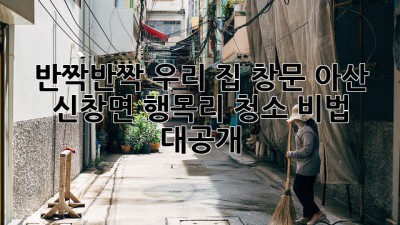 ✨ 반짝반짝✨ 우리 집 창문, 아산 신창면 행목리 청소 비법 대공개! 🏡